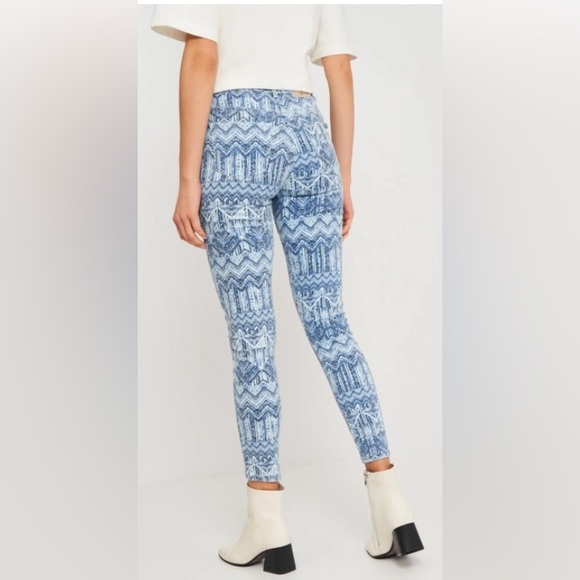 DESIGUAL blue and white printed jeans size EU36/US4 - Picture 4 of 11